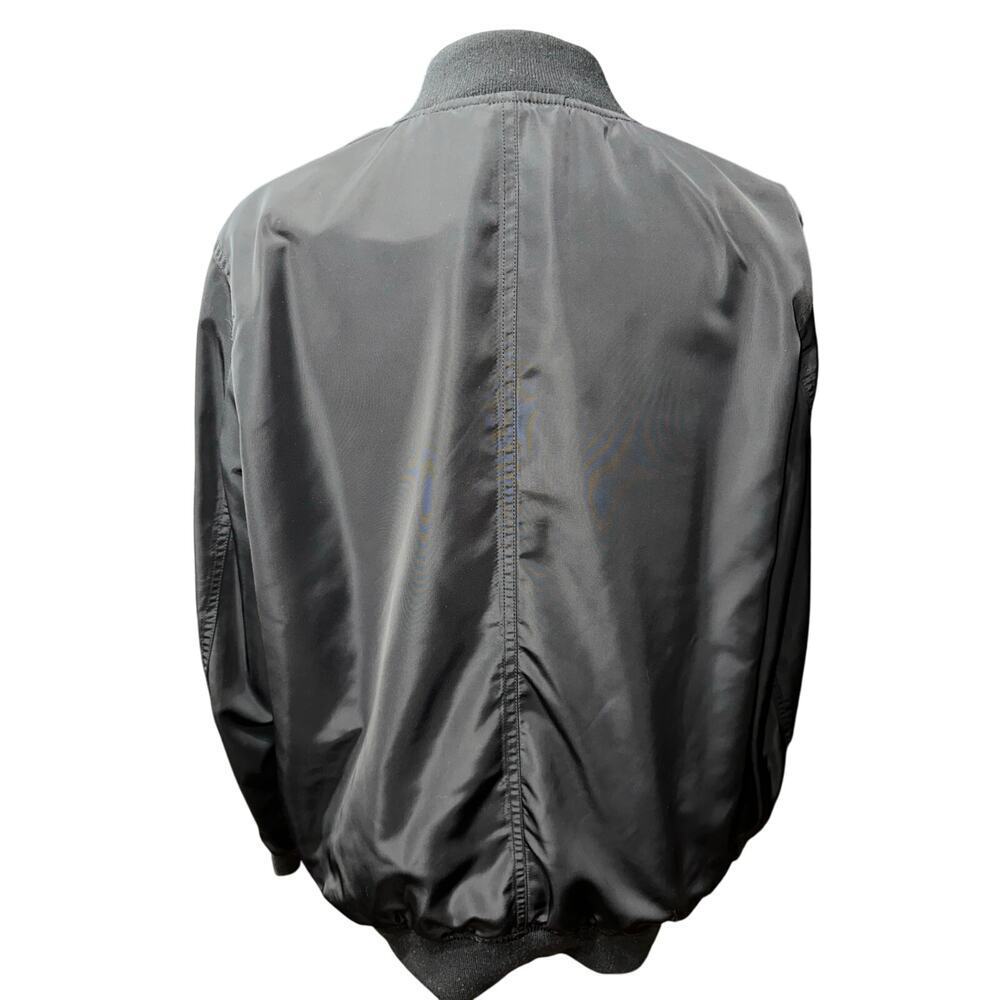 Levi’s Jacket Women’s Black Bomber Biker Elastic Ribbed Zip Melanie Newport 1X - Picture 4 of 14